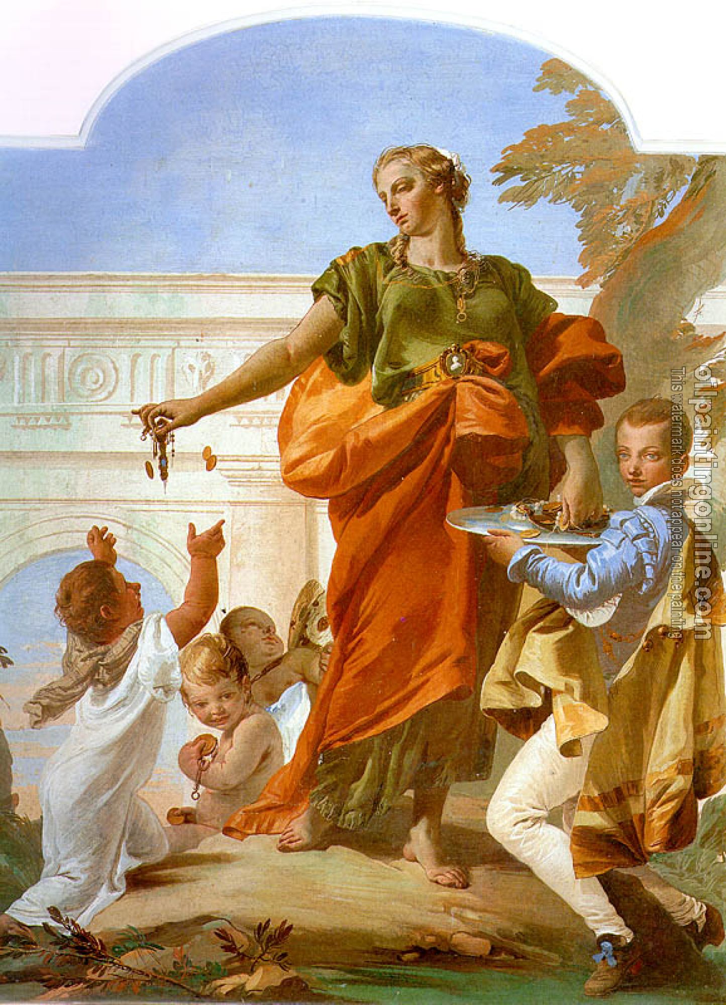 Tiepolo, Giovanni Battista - Generosity Bestowing her Gifts